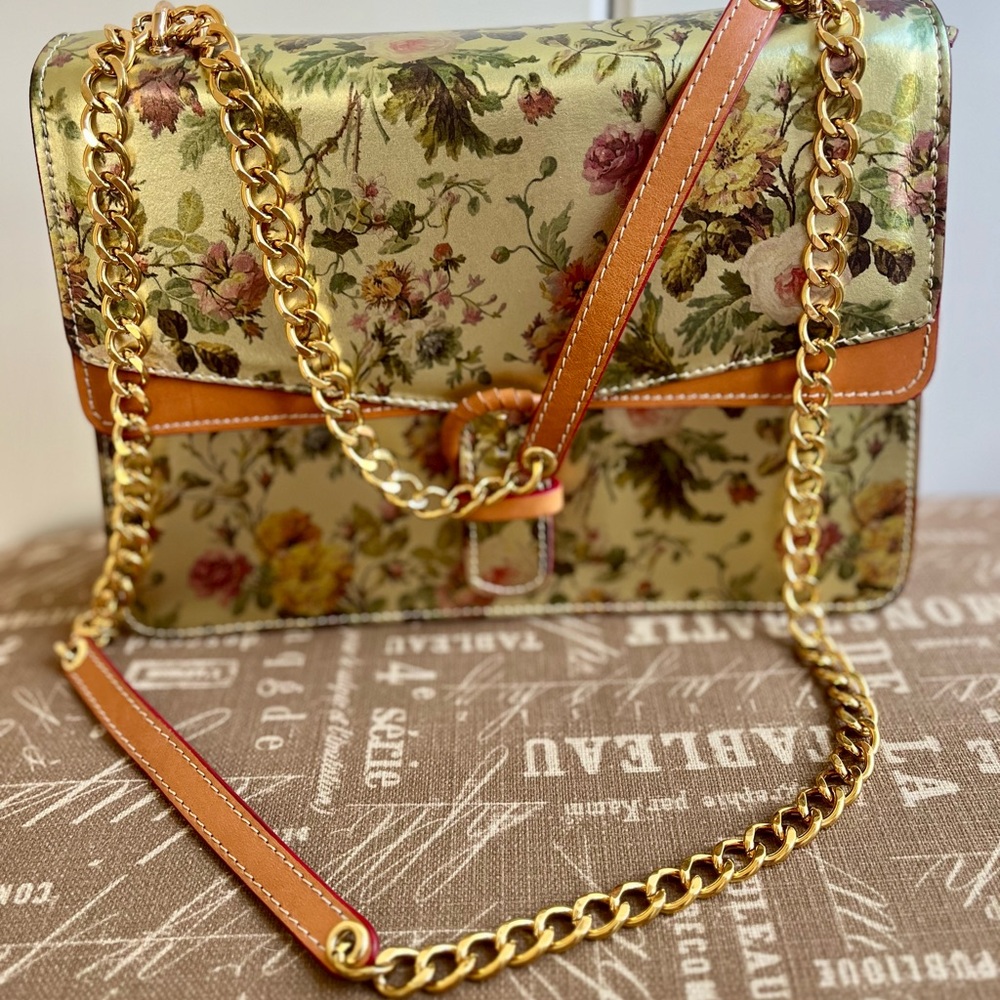 Floral Chain Strap Women Bag